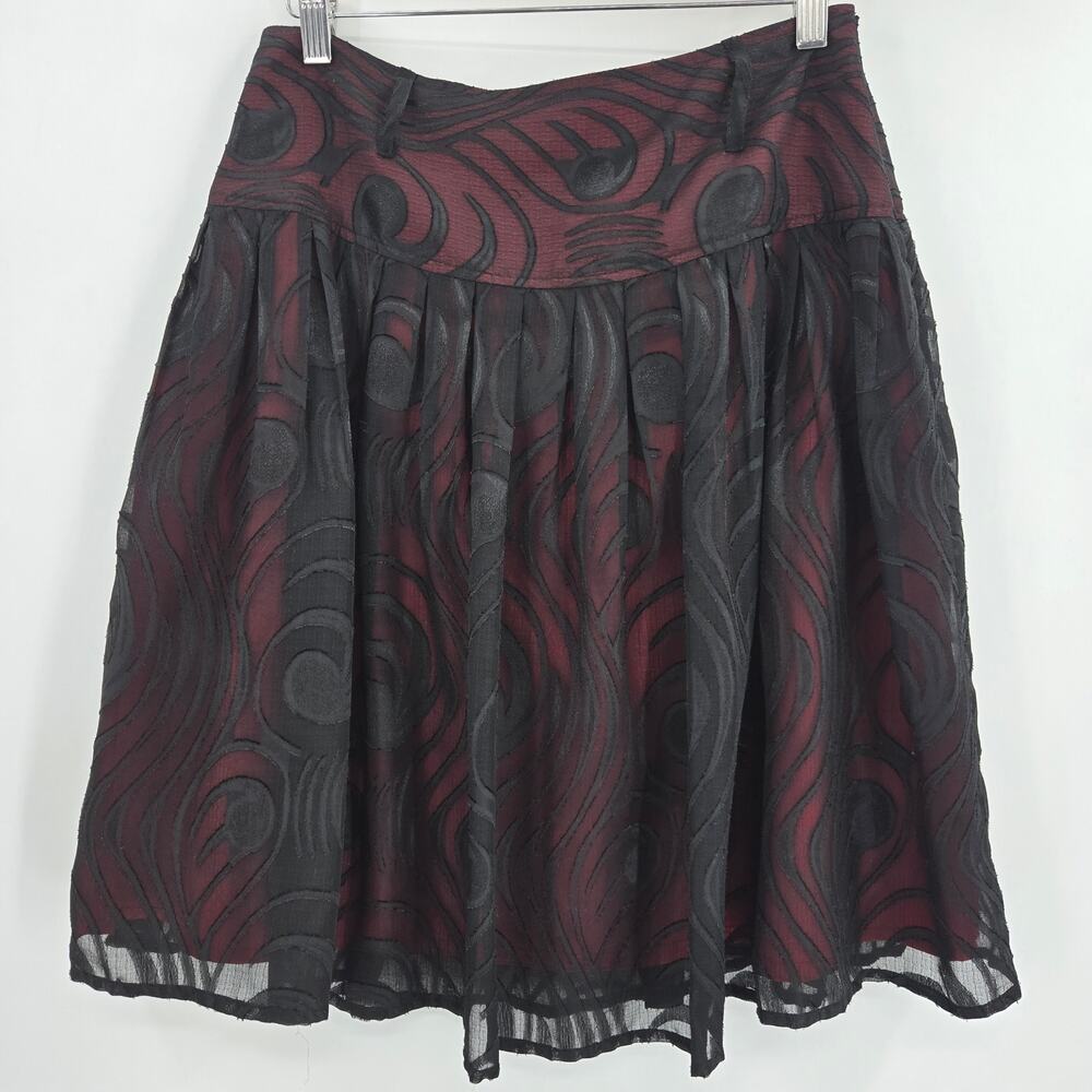 Worthington Women Vtg Y2K Fairy Grunge Whimsigoth Dark Romantic Sheer Skirt 8
